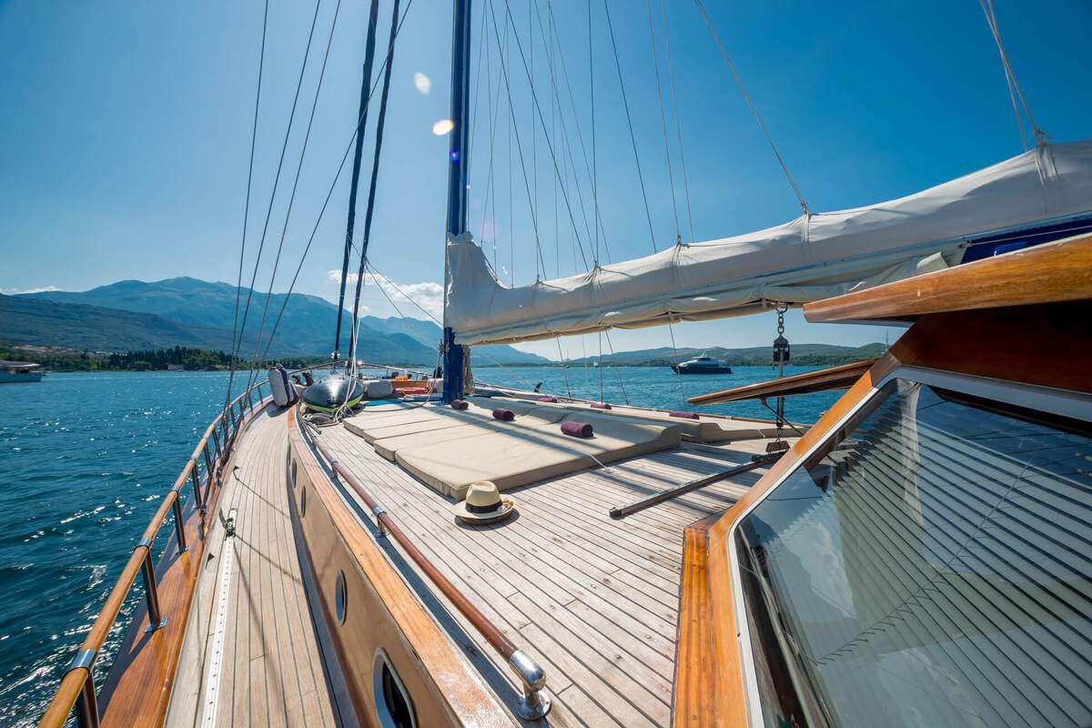 a boat on the water aboard P Yacht for Charter
