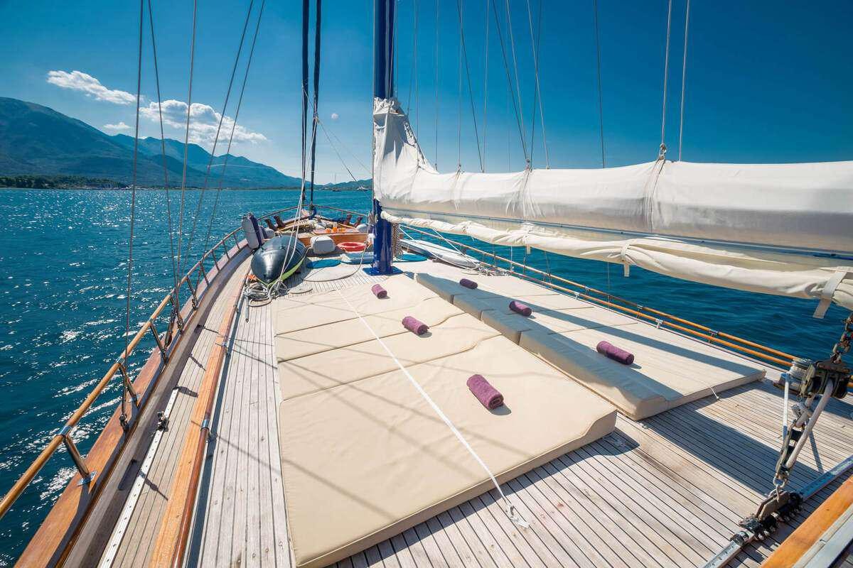 a boat on the water aboard P Yacht for Charter