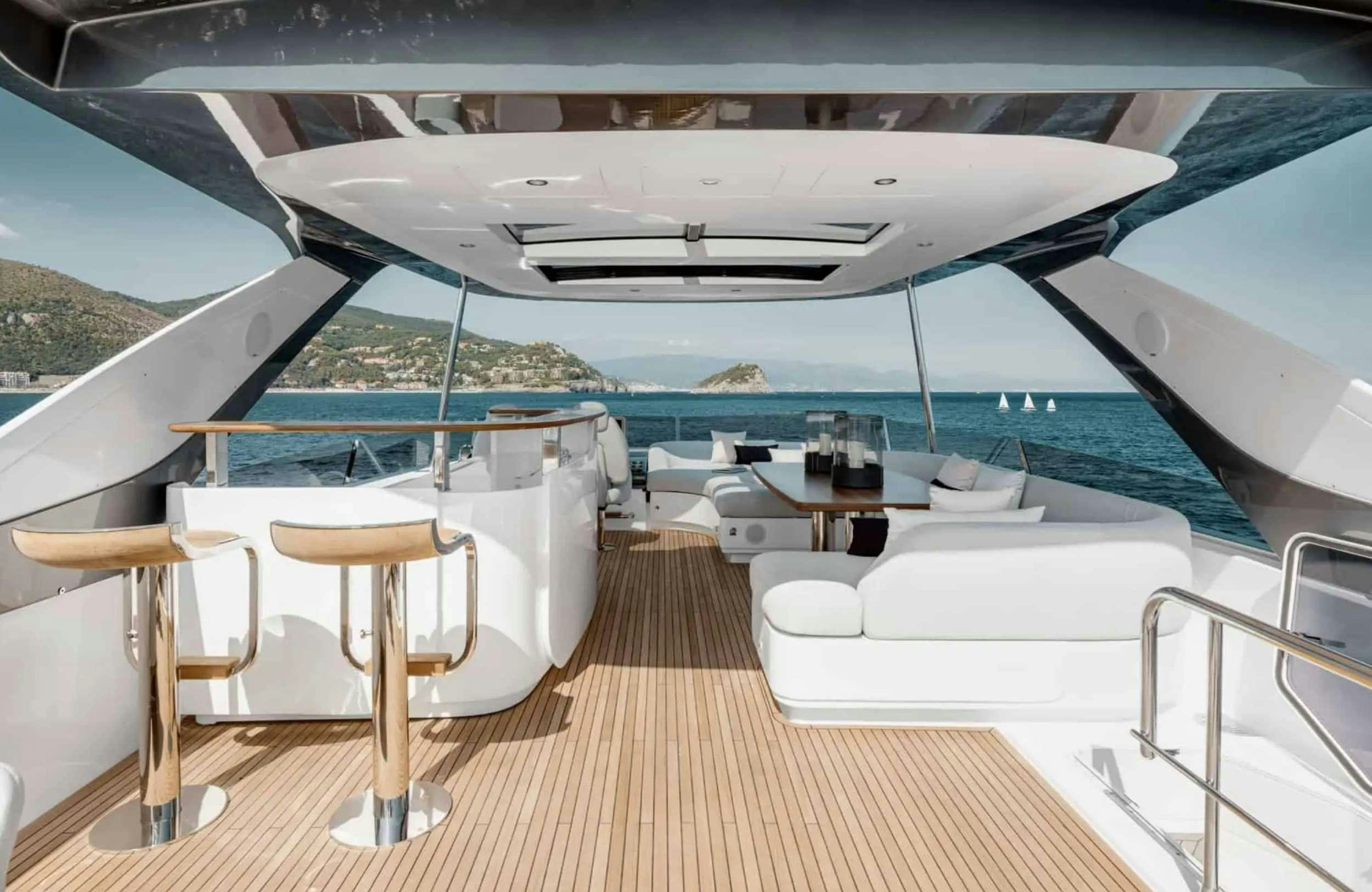 a boat on the water aboard PARADISE PEARL Yacht for Charter