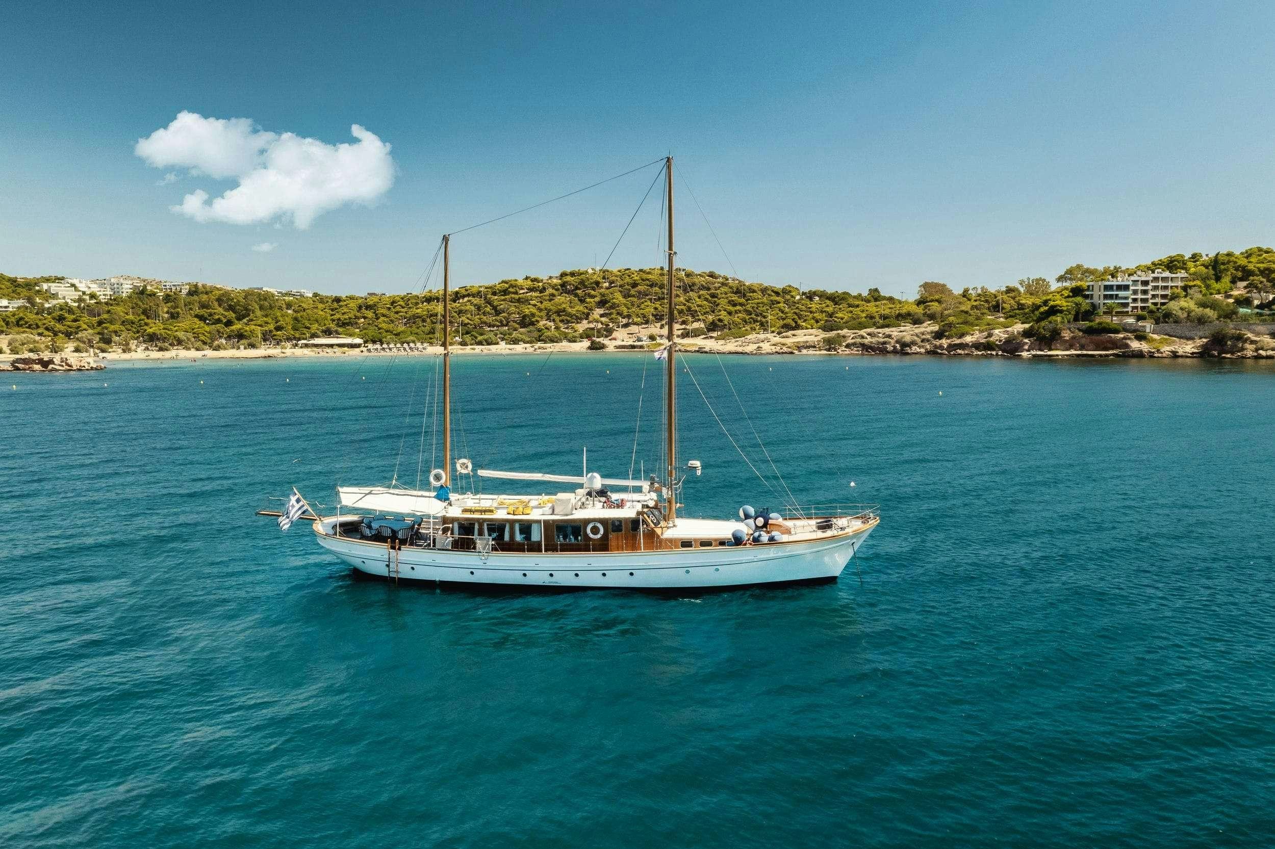 a boat on the water aboard LITHI Yacht for Charter