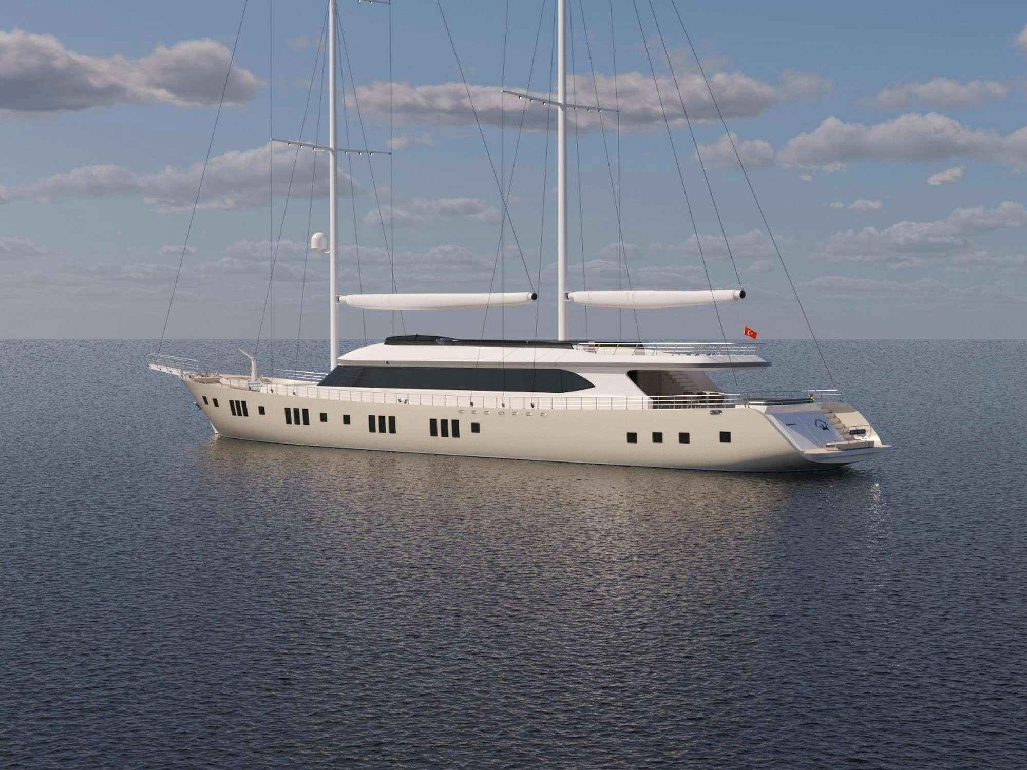 a white yacht in the water aboard KING OF THE SEA Yacht for Charter