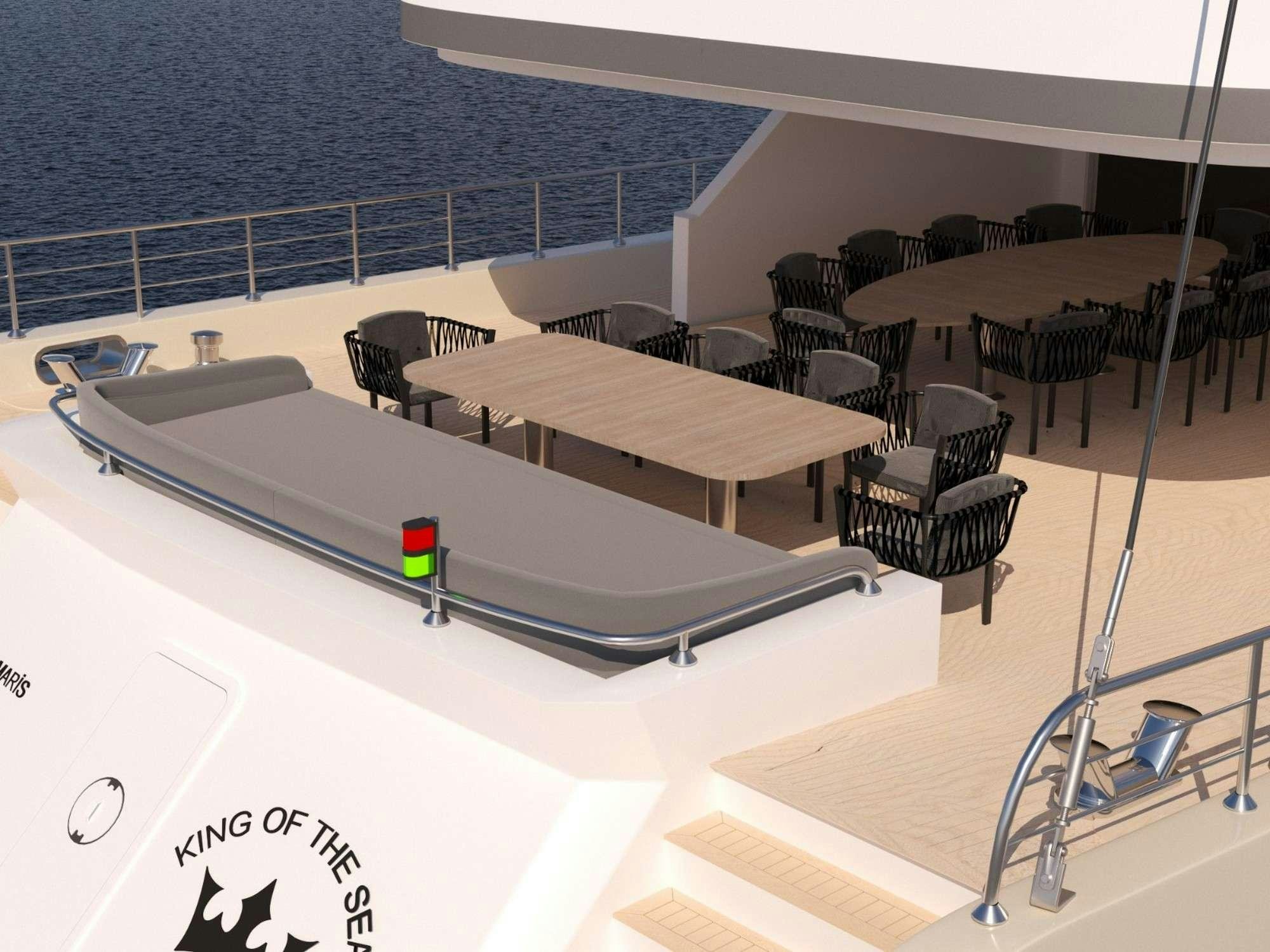 a boat on the water aboard KING OF THE SEA Yacht for Charter