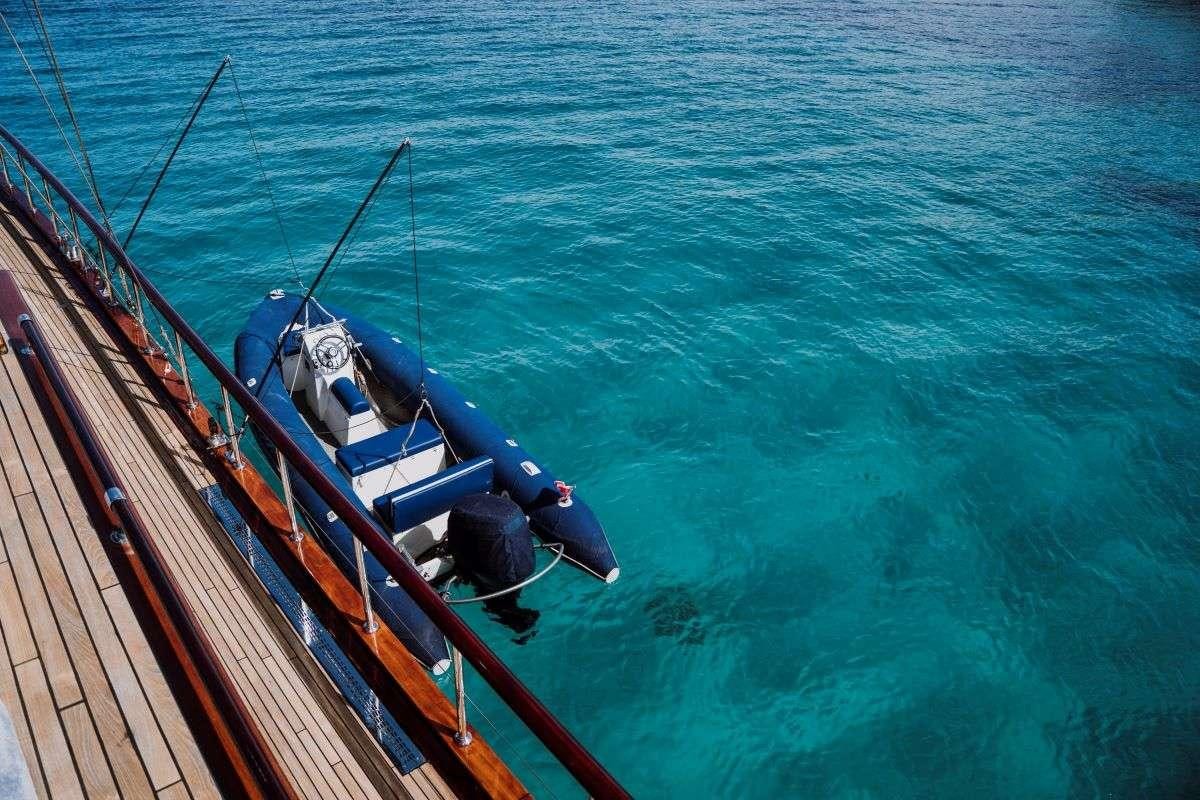 a boat on the water aboard CAPRICORN ONE Yacht for Charter