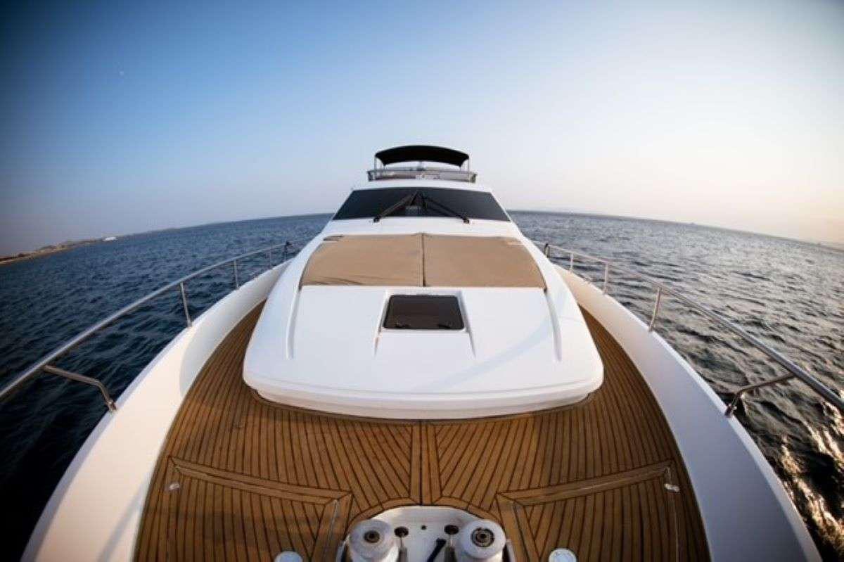 a boat on a body of water aboard HASARD Yacht for Charter