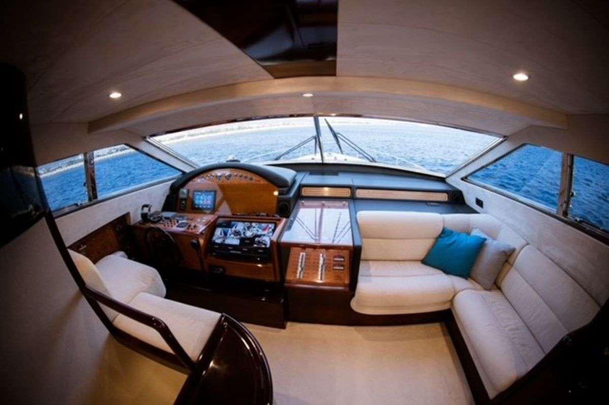 inside of a car aboard HASARD Yacht for Charter