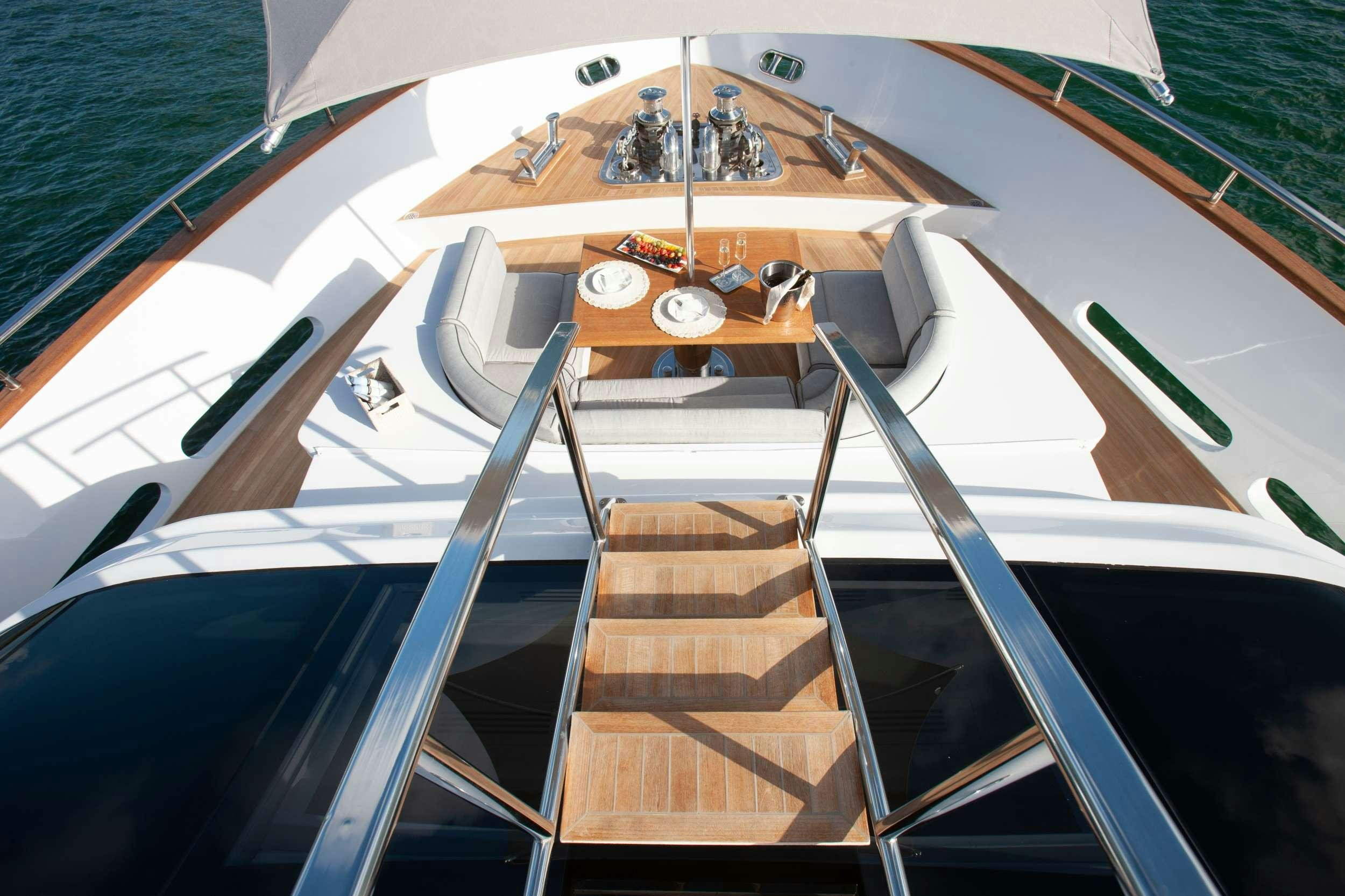 the inside of a boat aboard DADDY Yacht for Charter