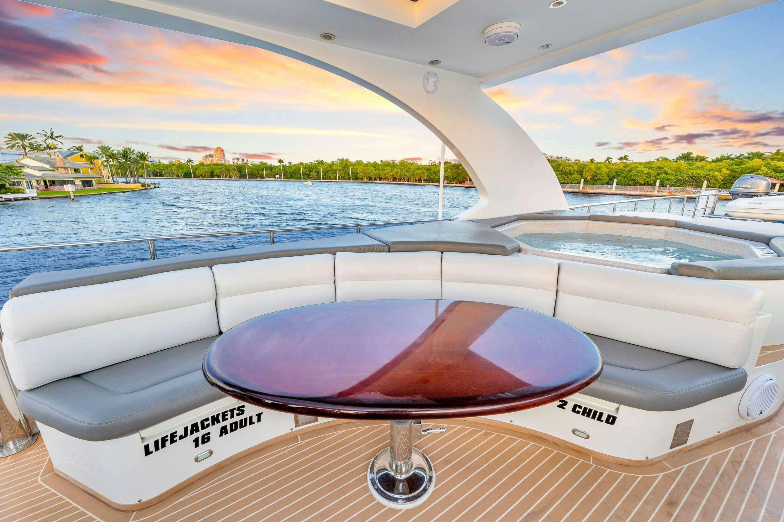 a boat on the water aboard DREAM ON Yacht for Charter