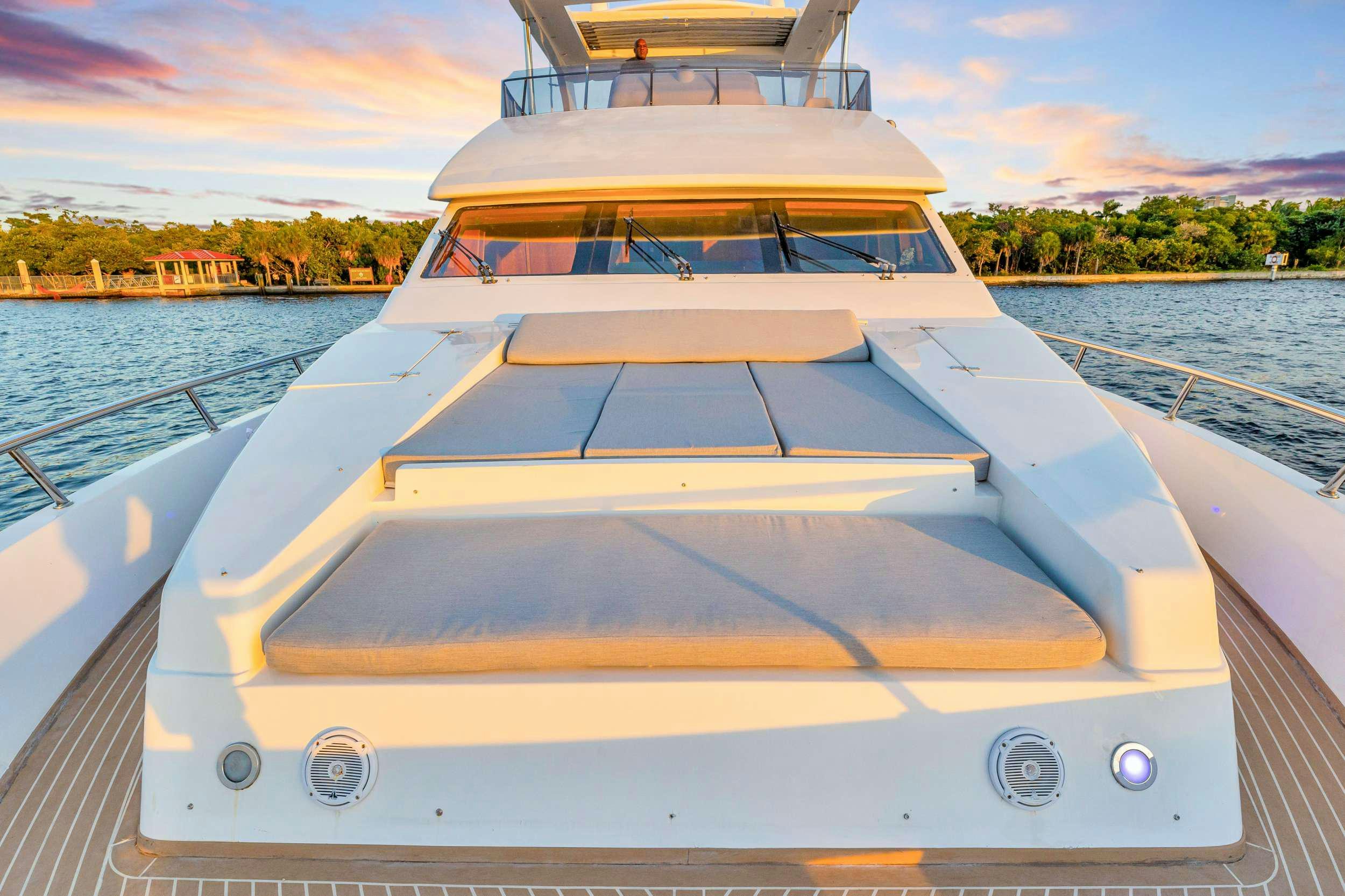 a boat on the water aboard DREAM ON Yacht for Charter