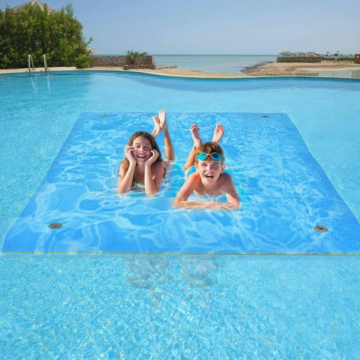 a group of people in a pool aboard HALCYON Yacht for Charter
