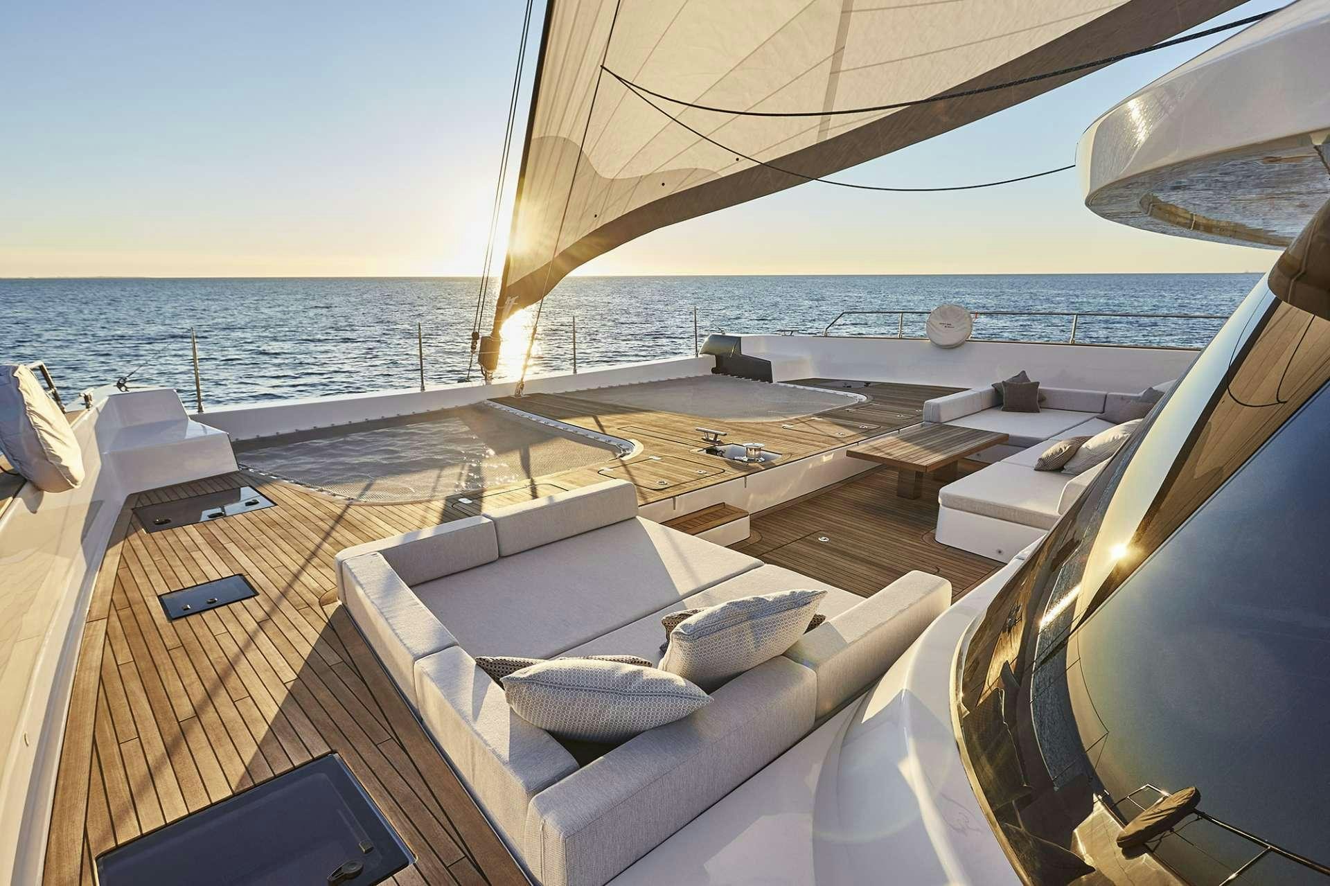 a boat on the water aboard HALCYON Yacht for Charter
