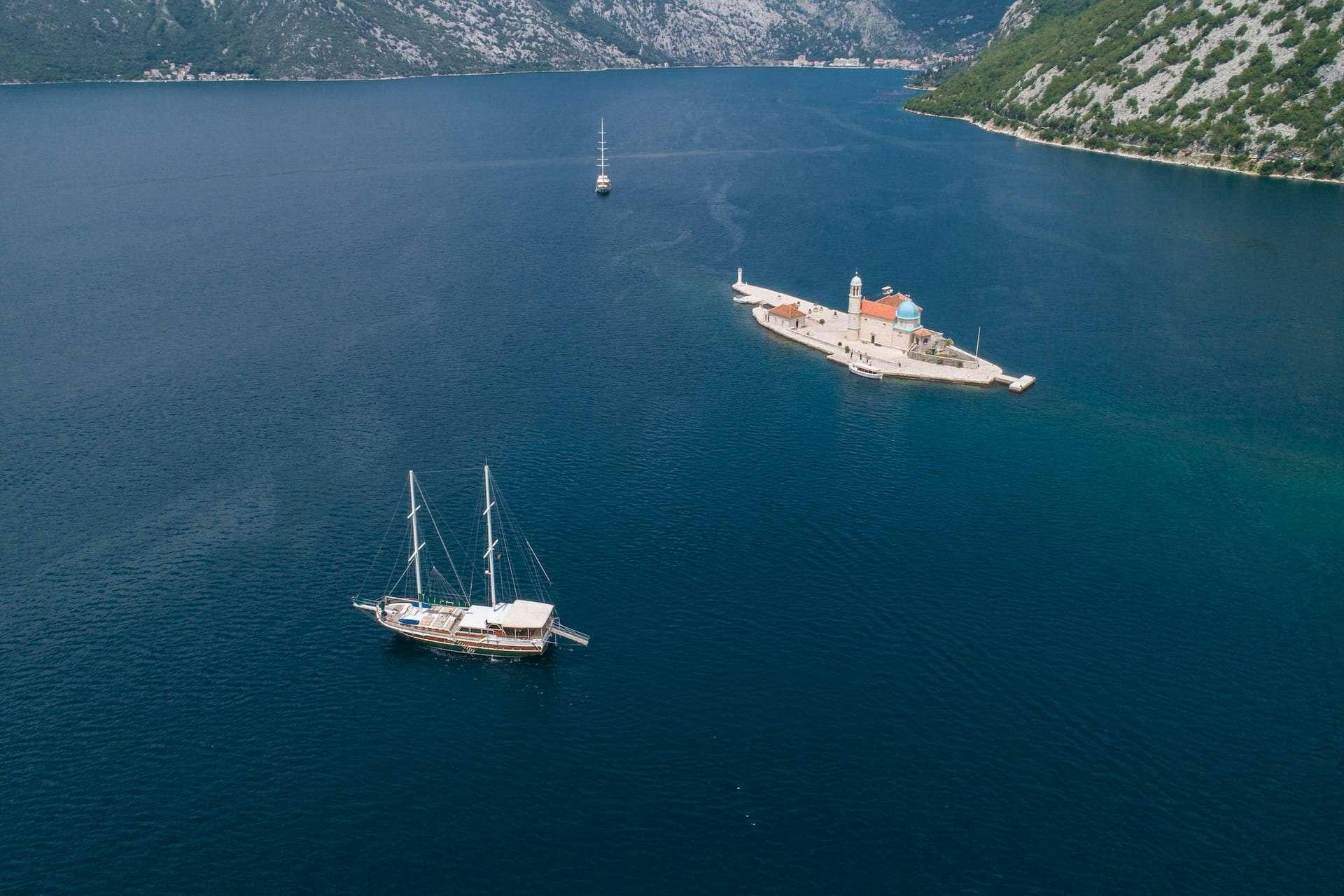 boats in the water aboard SADRI USTA Yacht for Charter