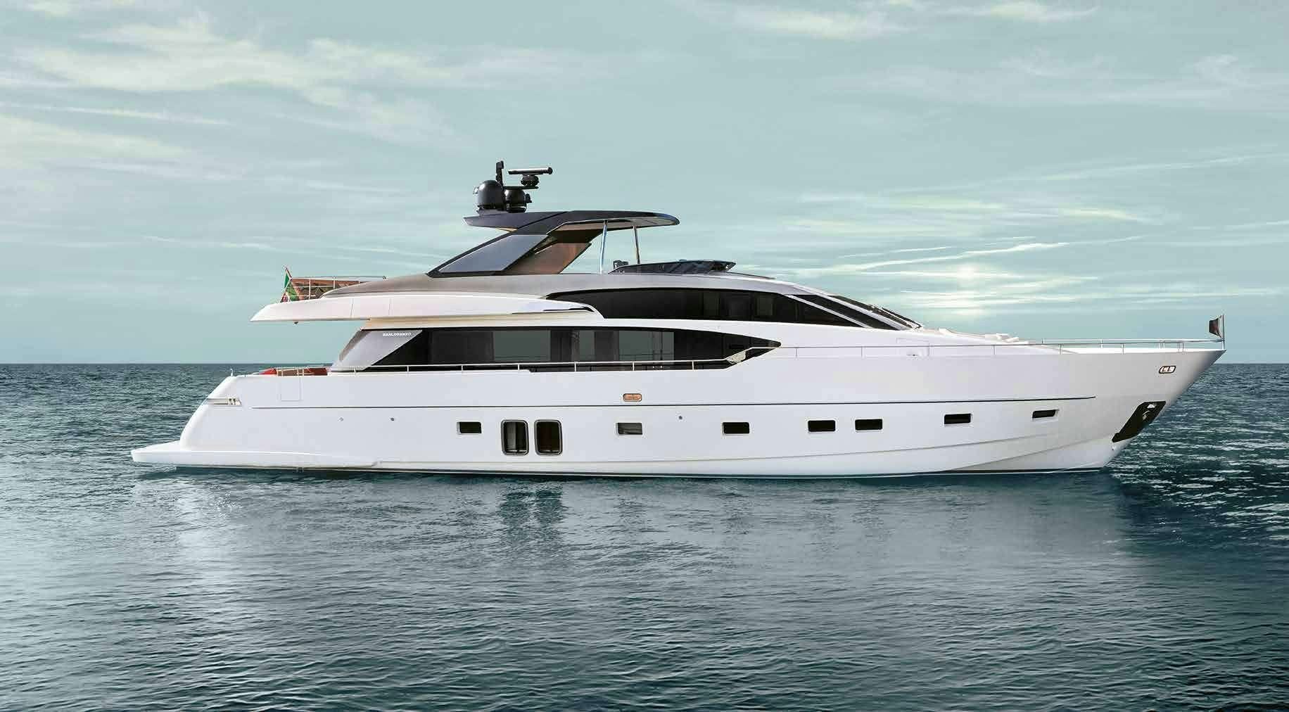 a white yacht in the water aboard ASTRIMARE Yacht for Charter