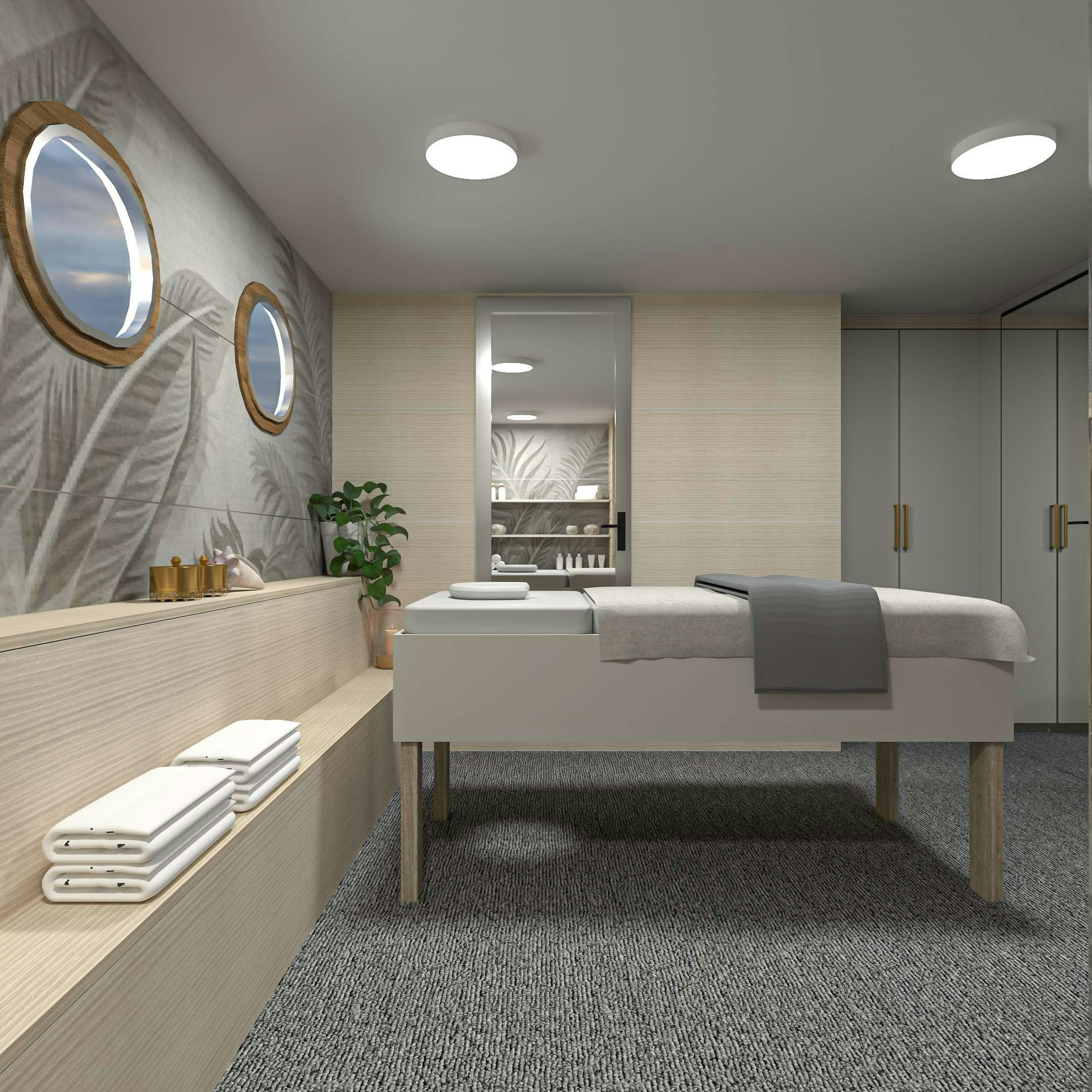 a modern looking living room aboard ARETHA Yacht for Charter