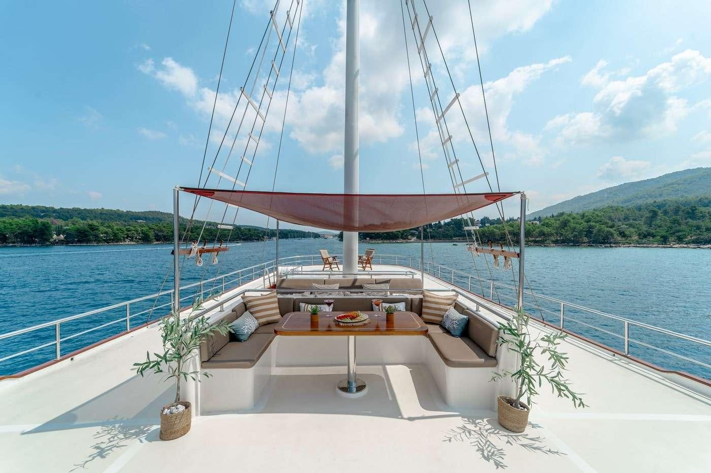 a boat on the water aboard CESARICA Yacht for Charter