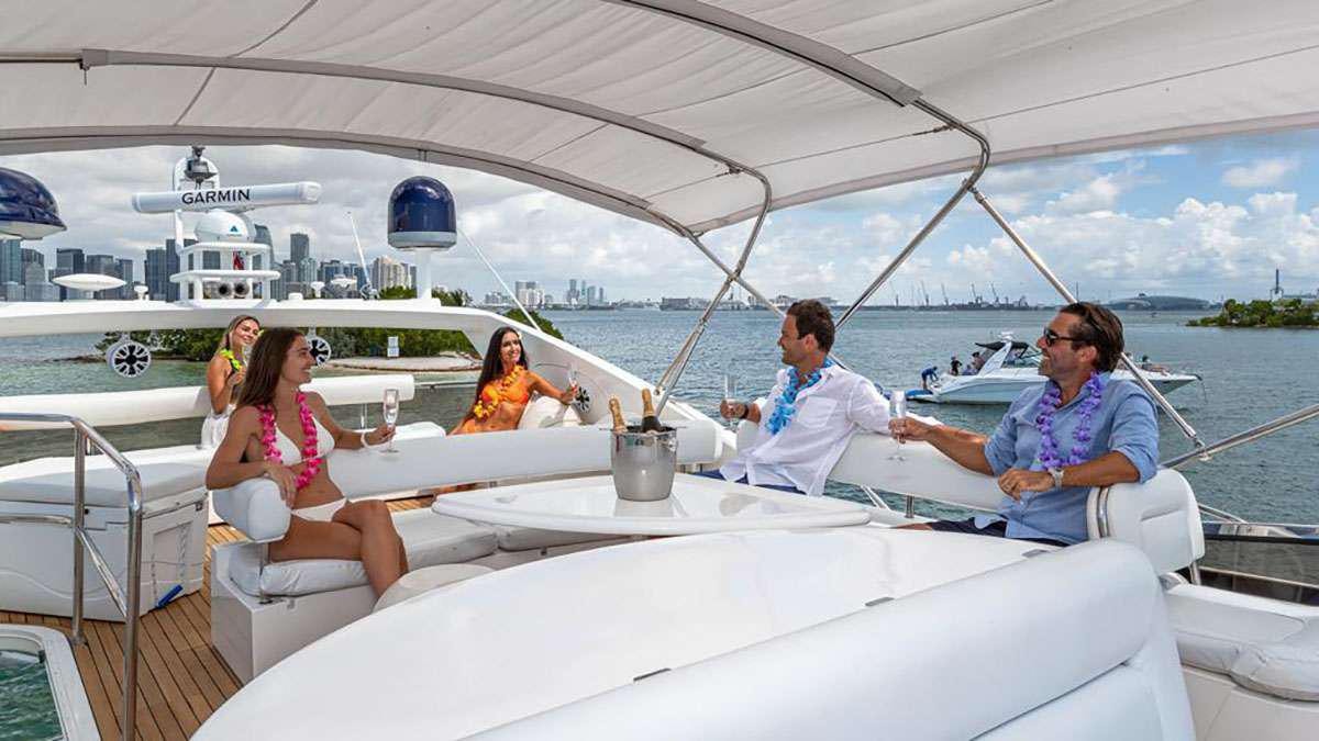 a group of people on a boat aboard GIULI Yacht for Charter