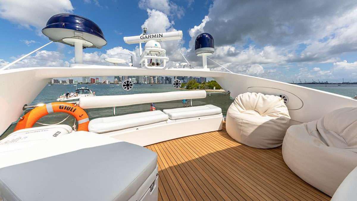 a boat on the water aboard GIULI Yacht for Charter