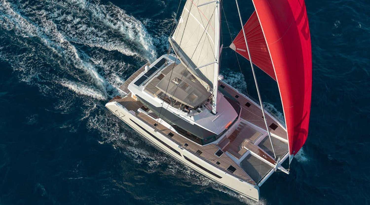 a boat on the water aboard JEWEL Yacht for Charter