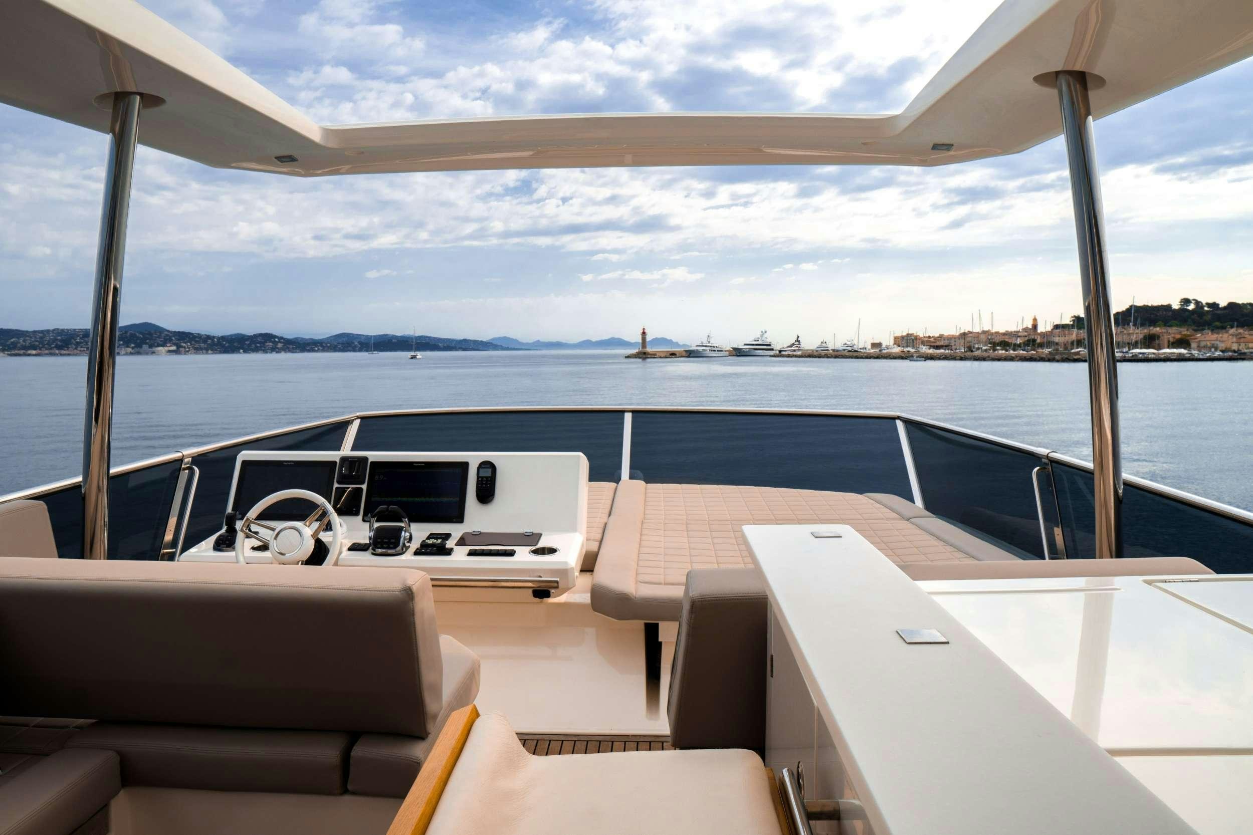 a boat on the water aboard ROMY ONE Yacht for Charter
