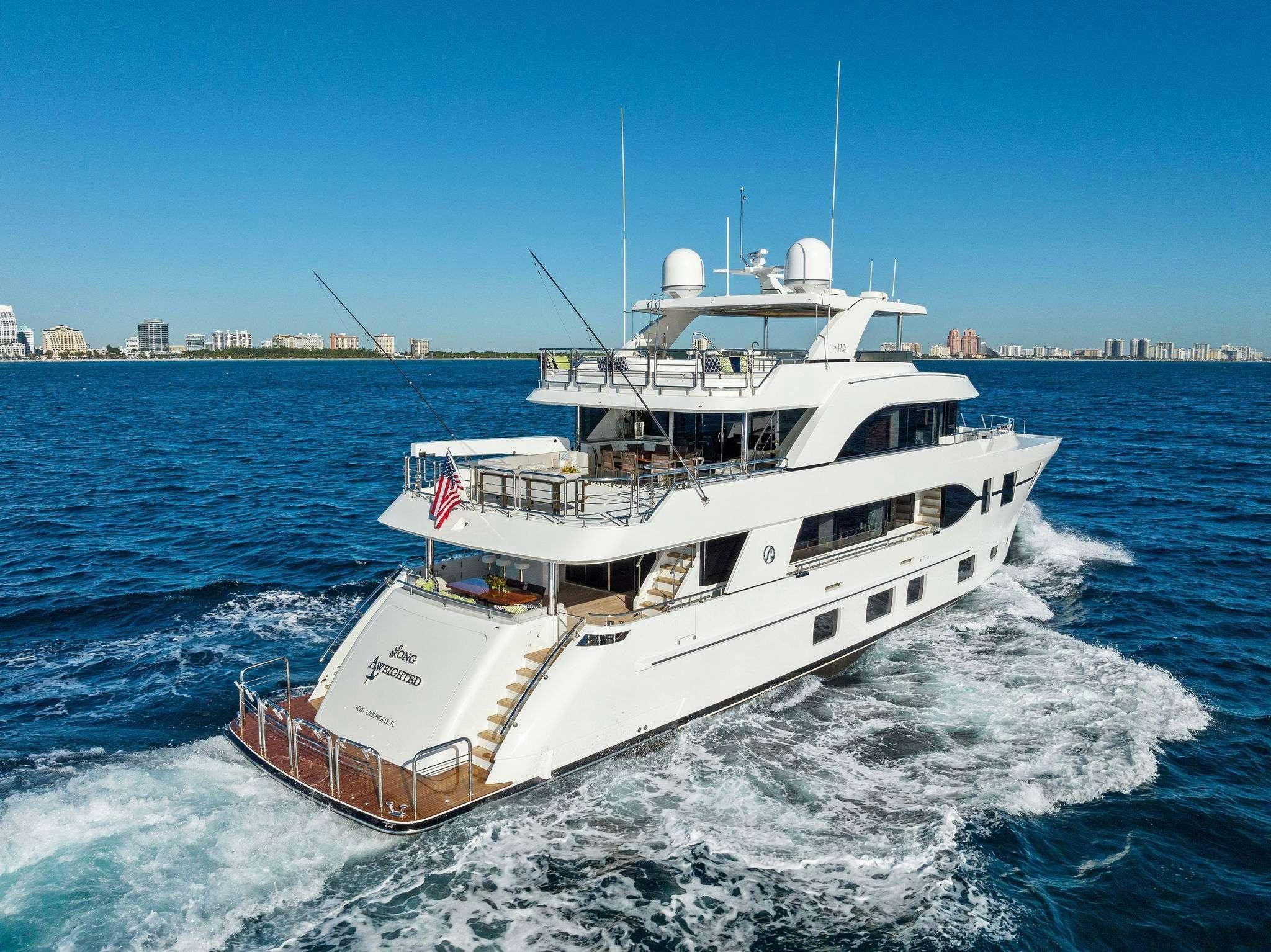 a boat on the water aboard LONG AWEIGHTED Yacht for Charter