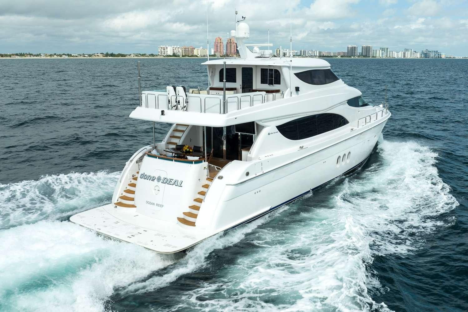 a boat on the water aboard DONE DEAL Yacht for Charter