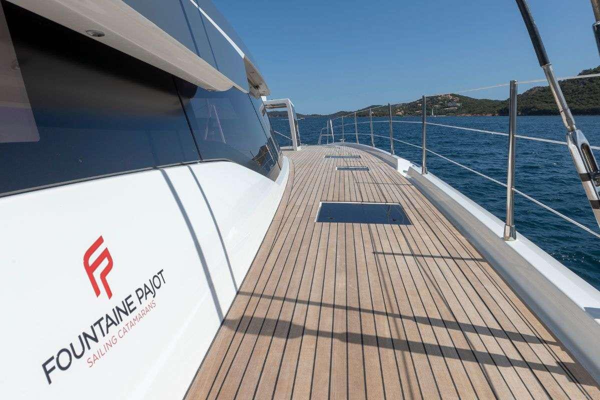 a boat on the water aboard STEPHANIE Yacht for Charter
