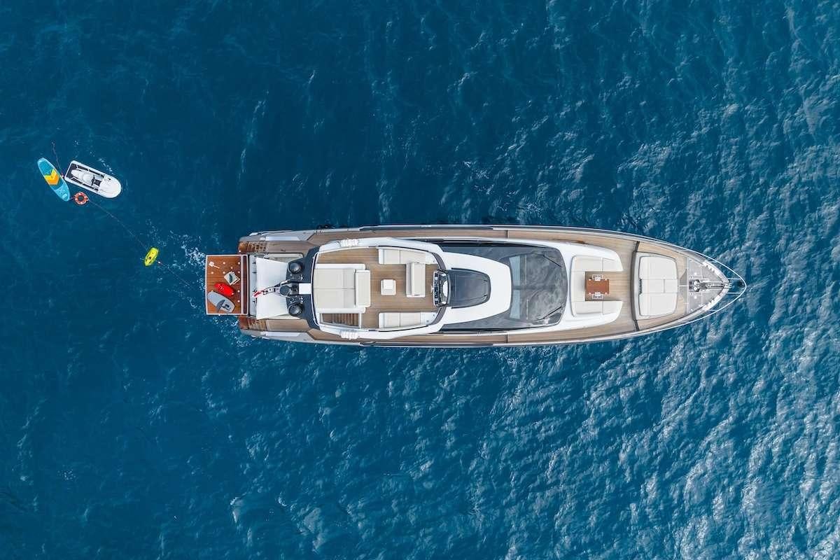 a space ship in the water aboard KAR Yacht for Charter