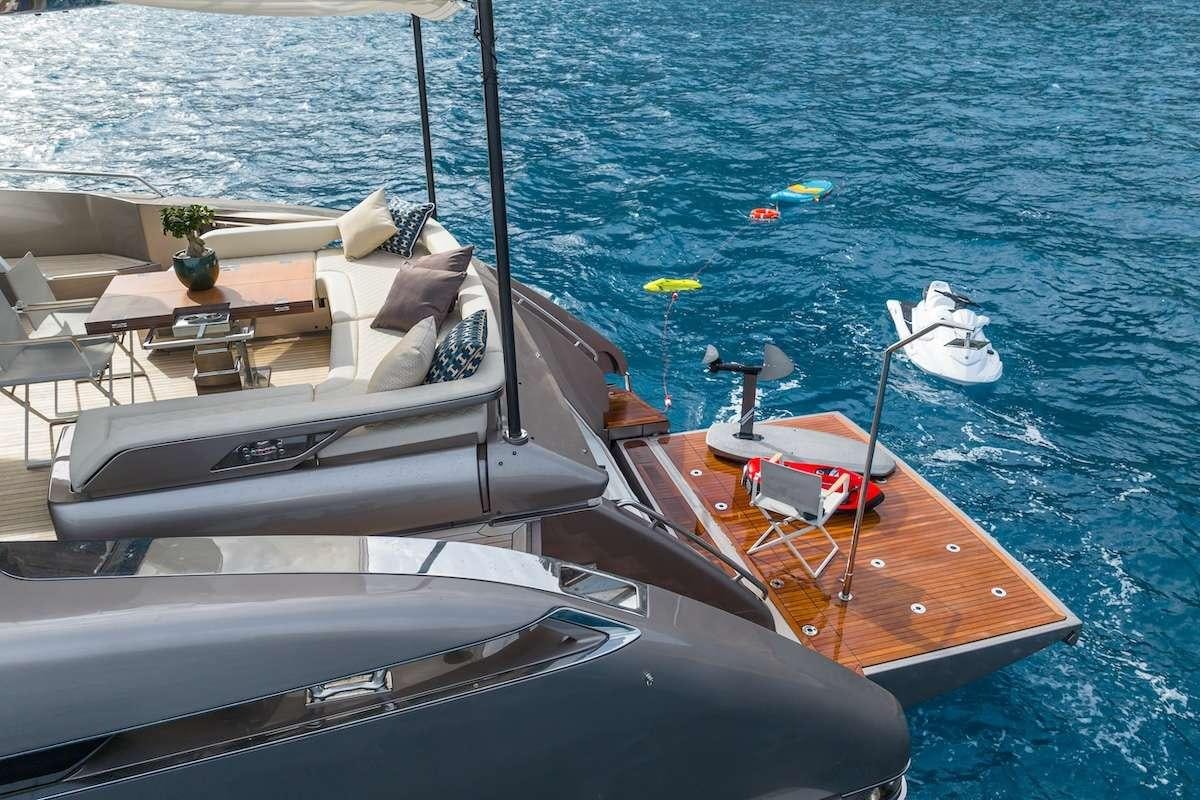 a boat on the water aboard KAR Yacht for Charter