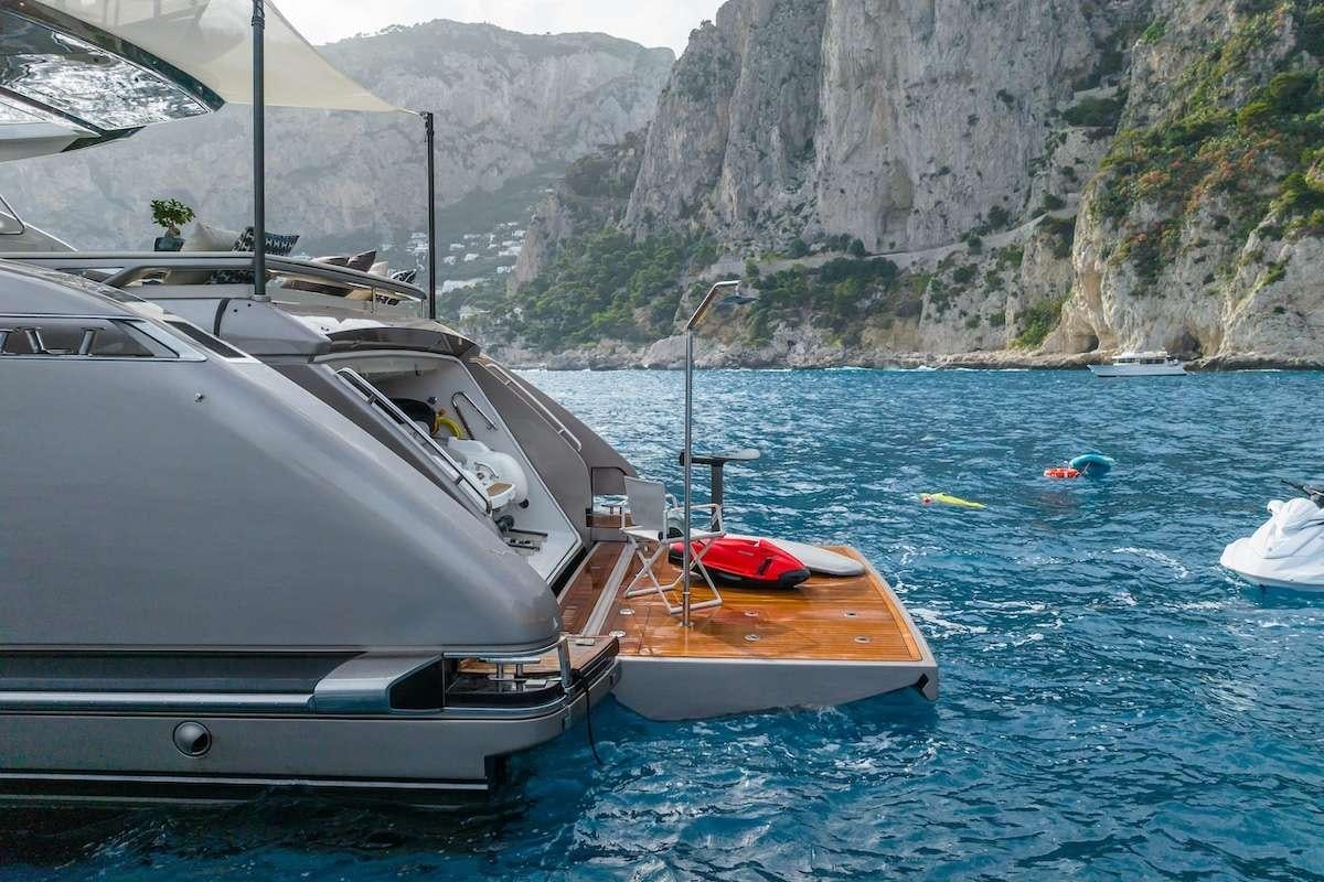 a boat on the water aboard KAR Yacht for Charter