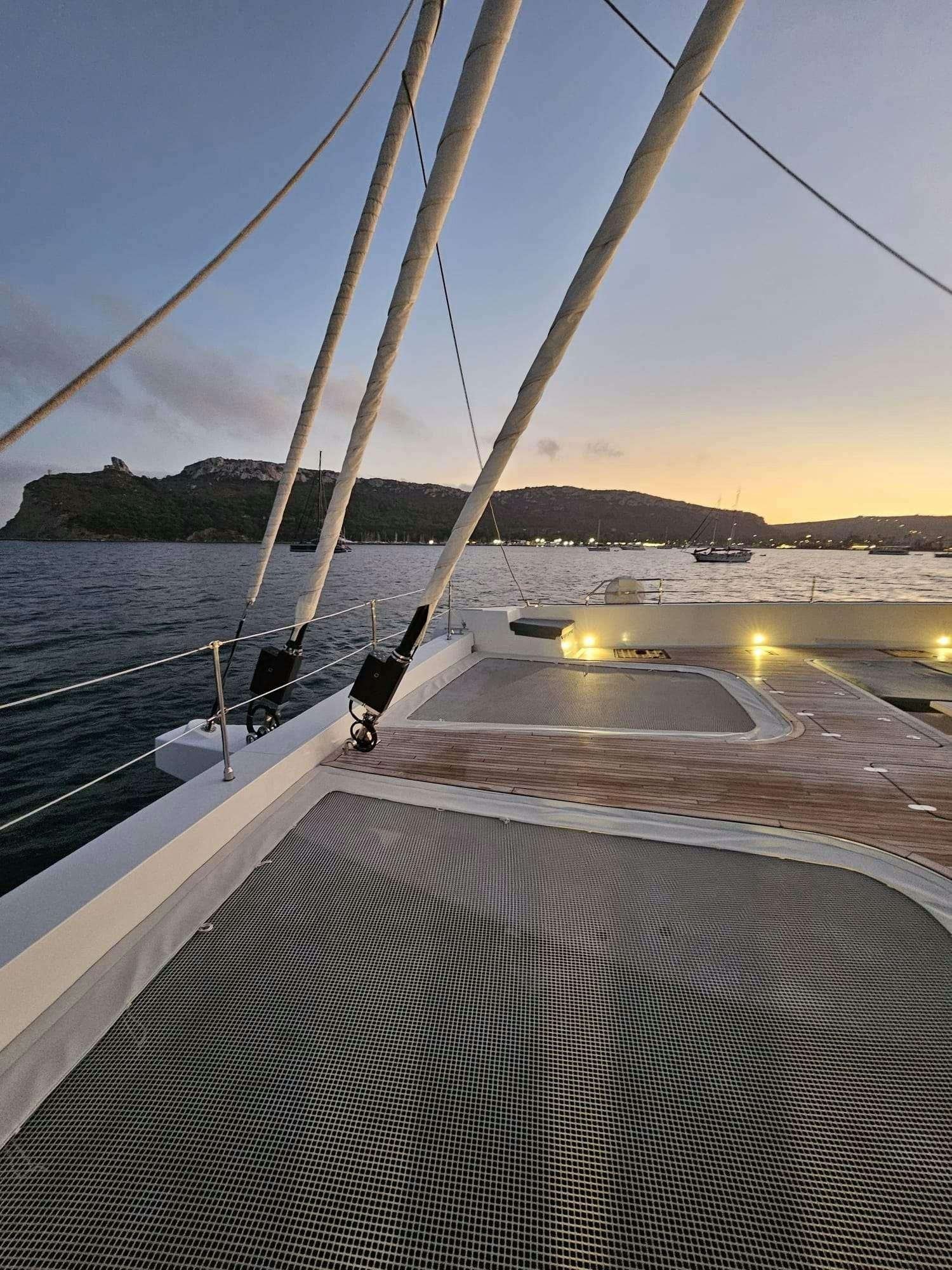 a boat on the water aboard ENTRE4 Yacht for Charter