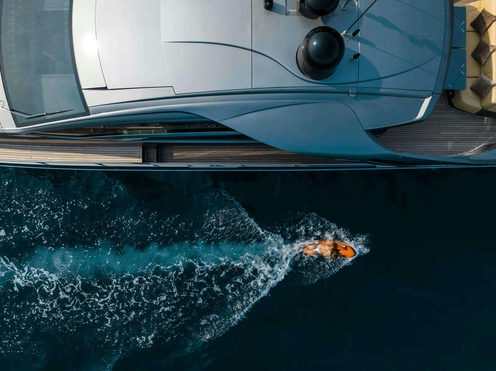 a fish swimming in a tank aboard VELES Yacht for Charter