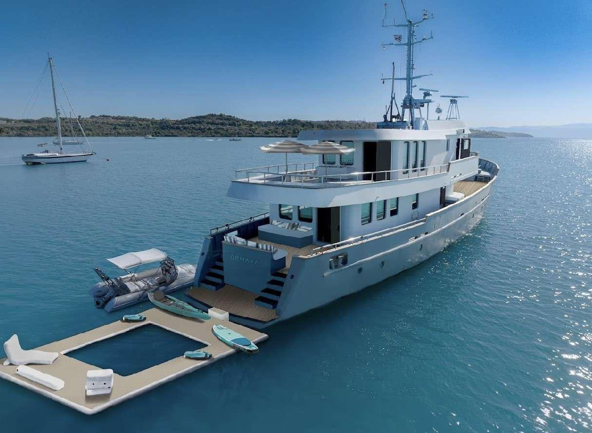 a boat in the water aboard GEMAYA Yacht for Charter