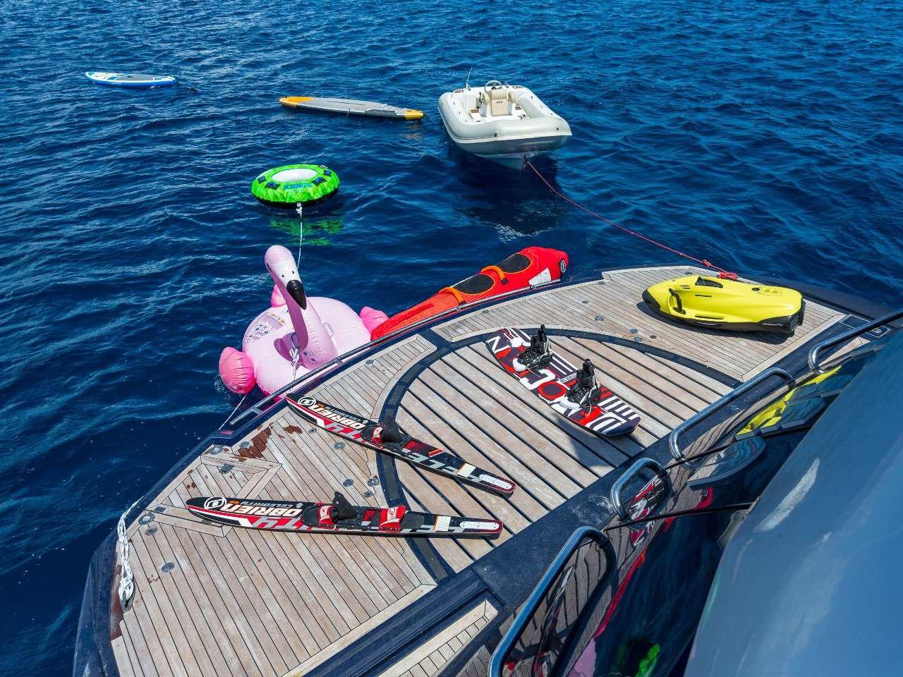 a person in a kayak aboard MR SEA Yacht for Charter