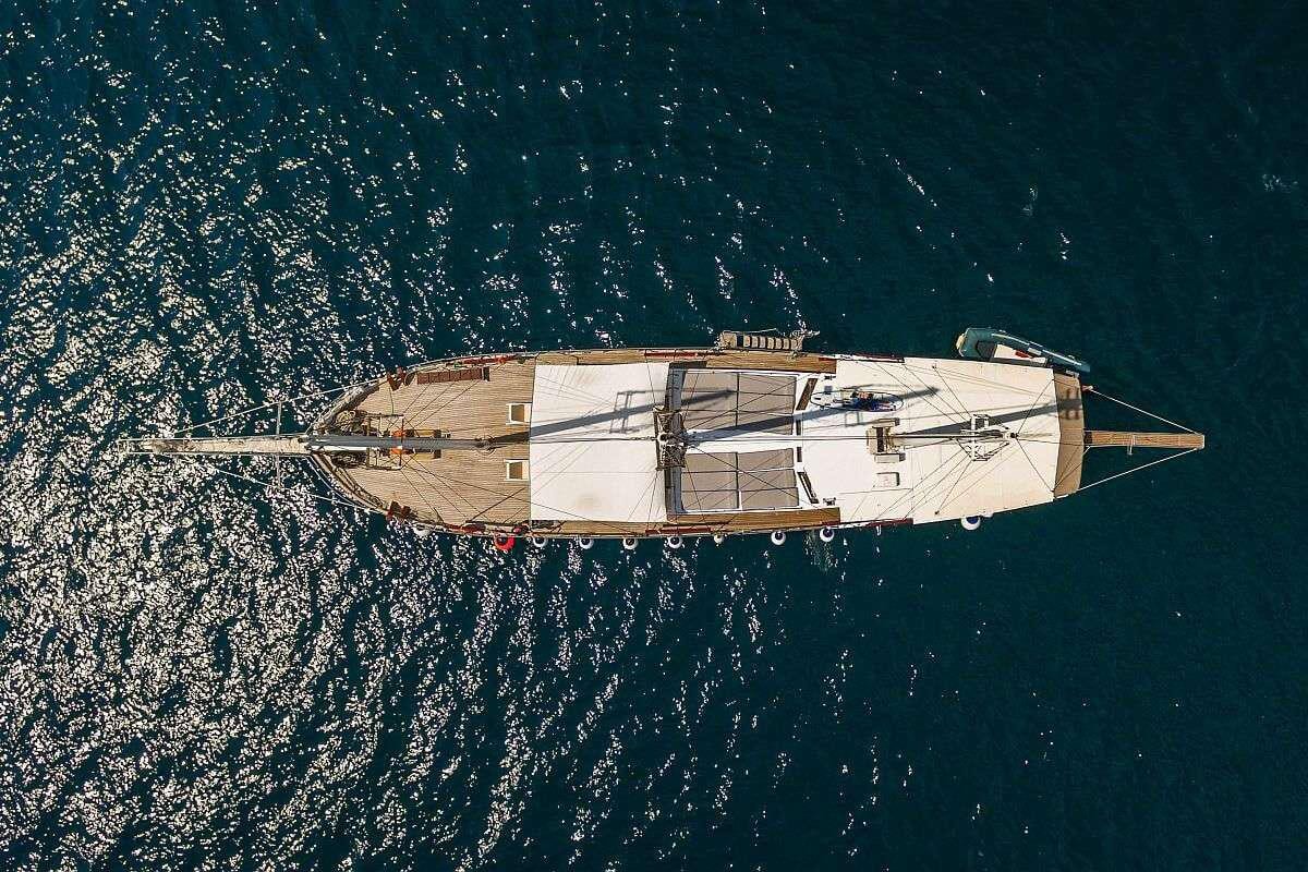 a space ship in space aboard GIDEON Yacht for Charter