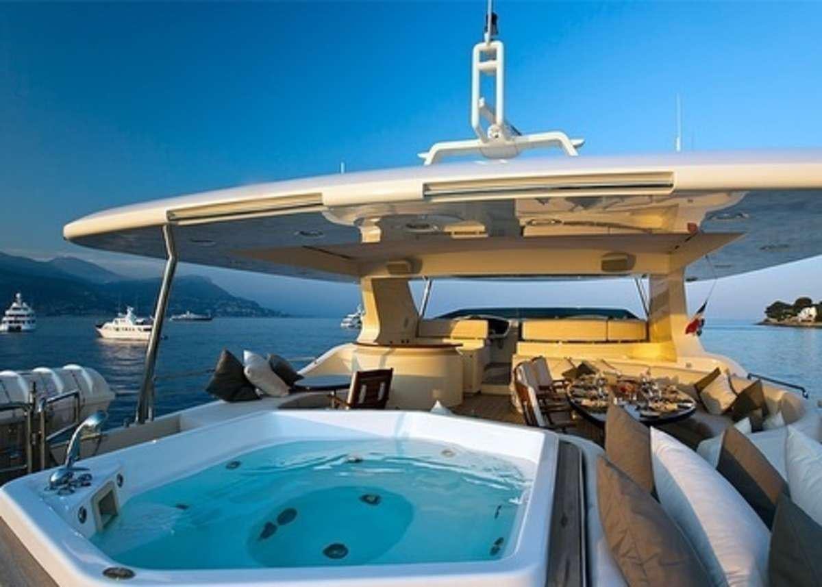 a boat on the water aboard RYLAX Yacht for Charter
