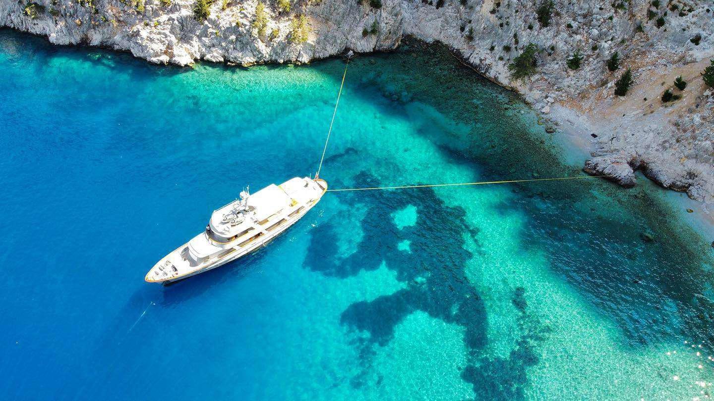 a boat on the water aboard JURA II Yacht for Charter