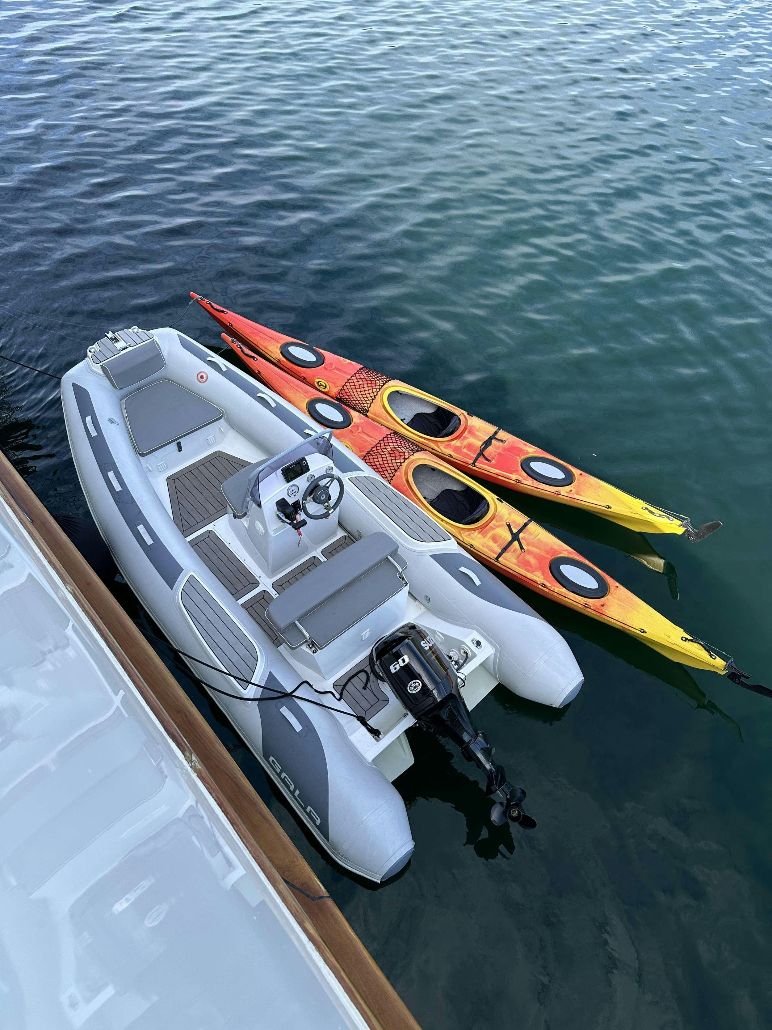 a boat on the water aboard JURA II Yacht for Charter