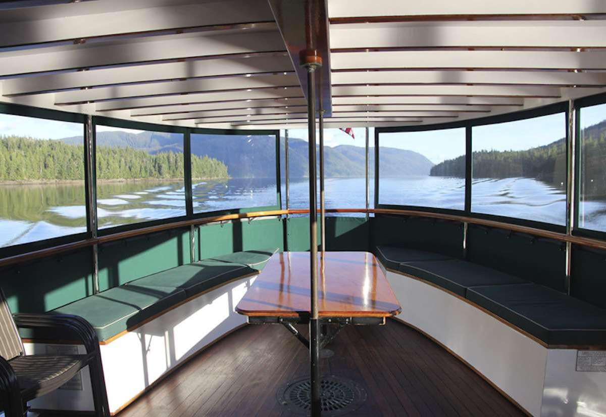 a boat on the water aboard DISCOVERY Yacht for Charter