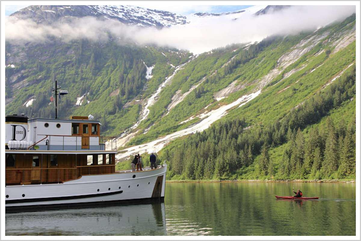 a boat on the water aboard DISCOVERY Yacht for Charter