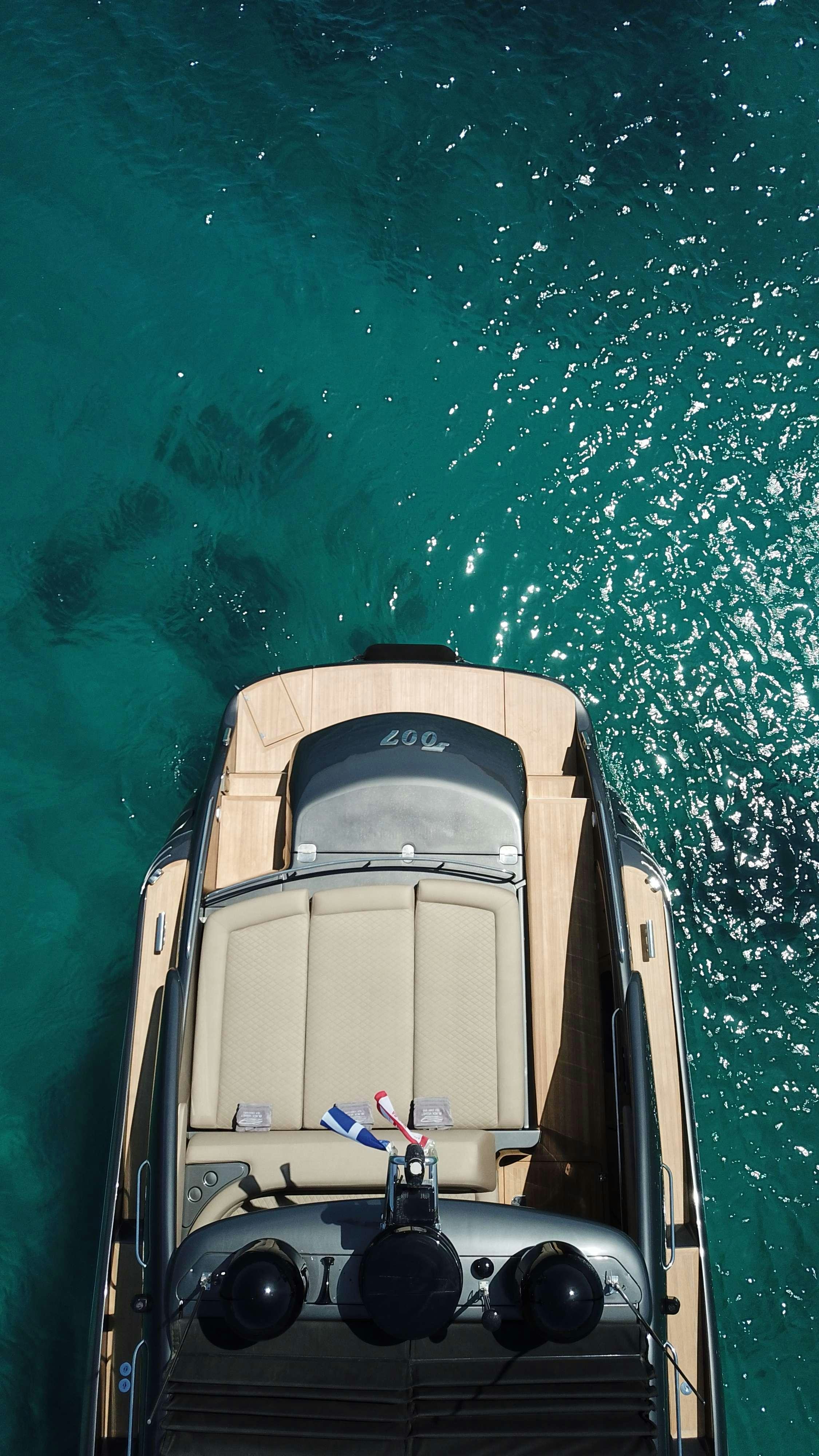 a space ship in outer space aboard 007 Yacht for Charter