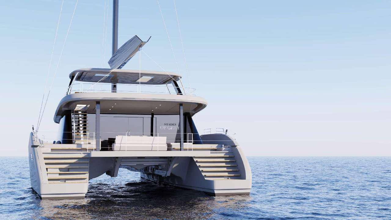 a boat on the water aboard SHADES OF GREY Yacht for Charter