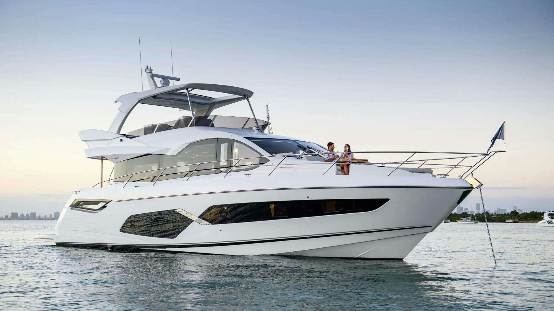 a white yacht on the water aboard APOLLO Yacht for Charter
