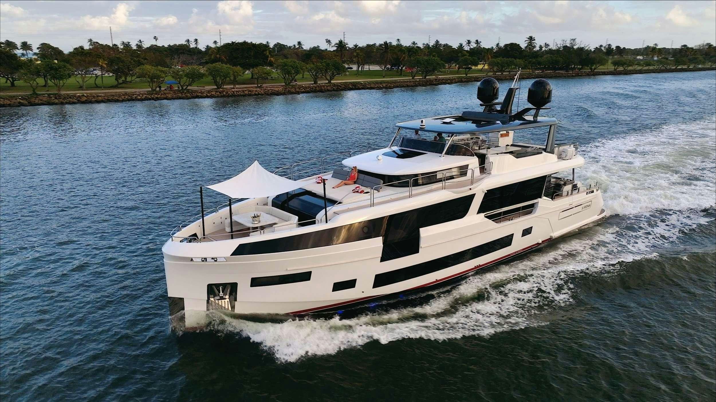 a boat on the water aboard OLYMPUS Yacht for Charter