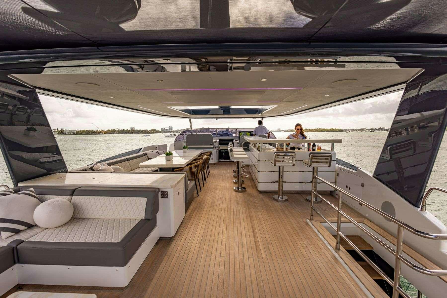 a boat on the water aboard OLYMPUS Yacht for Charter