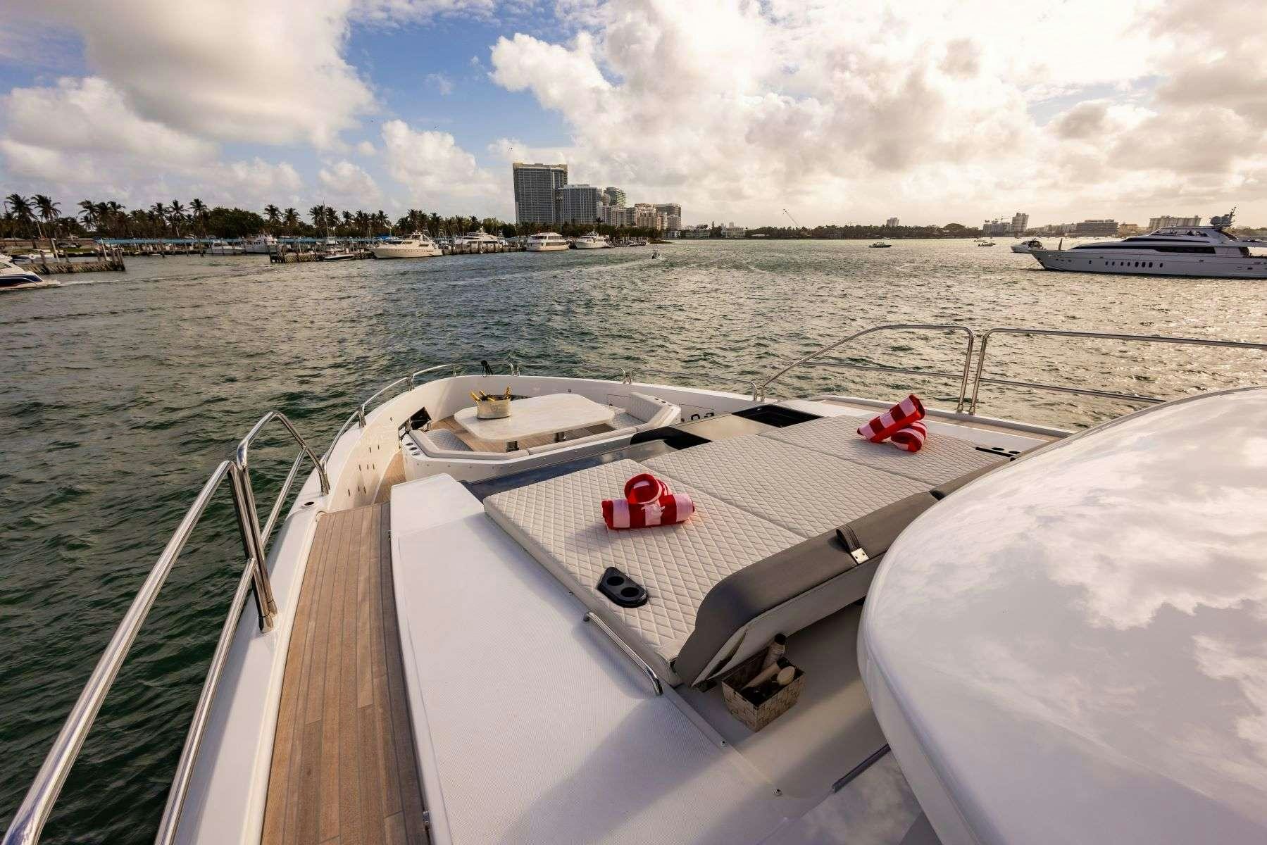 a boat on the water aboard OLYMPUS Yacht for Charter