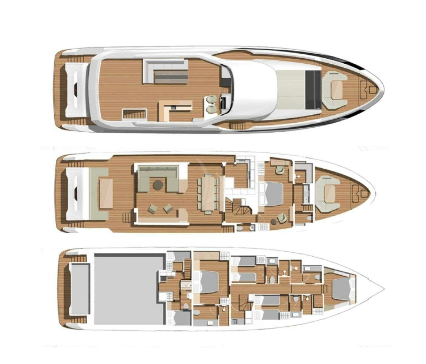 diagram aboard OLYMPUS Yacht for Charter