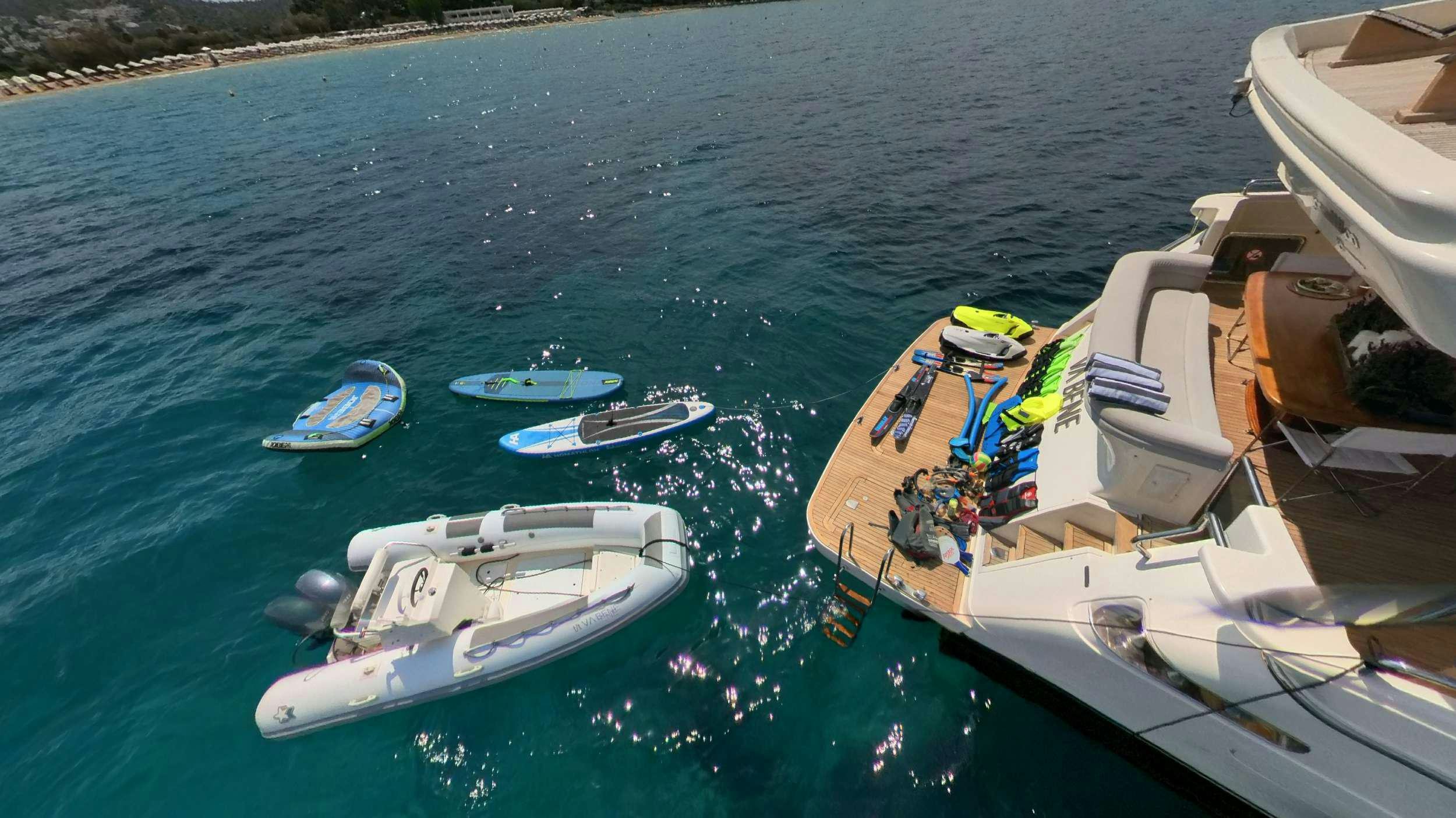 boats on the water aboard VA BENE Yacht for Charter