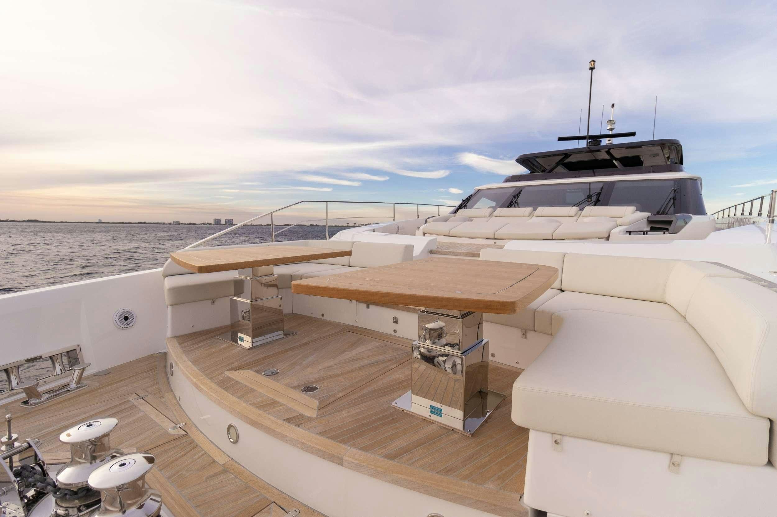 a boat on the water aboard KARMA  Yacht for Charter