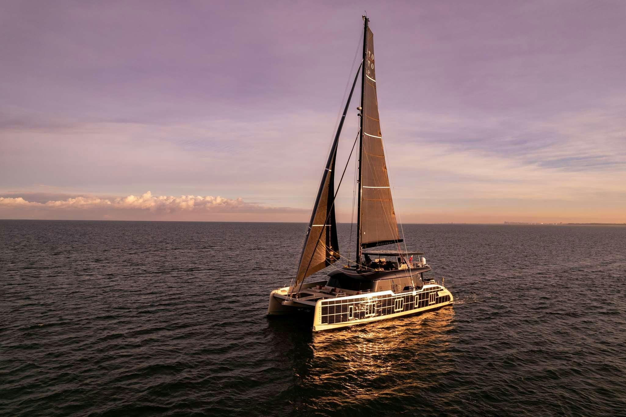 a sailboat in the water aboard OTOCTONE Yacht for Charter