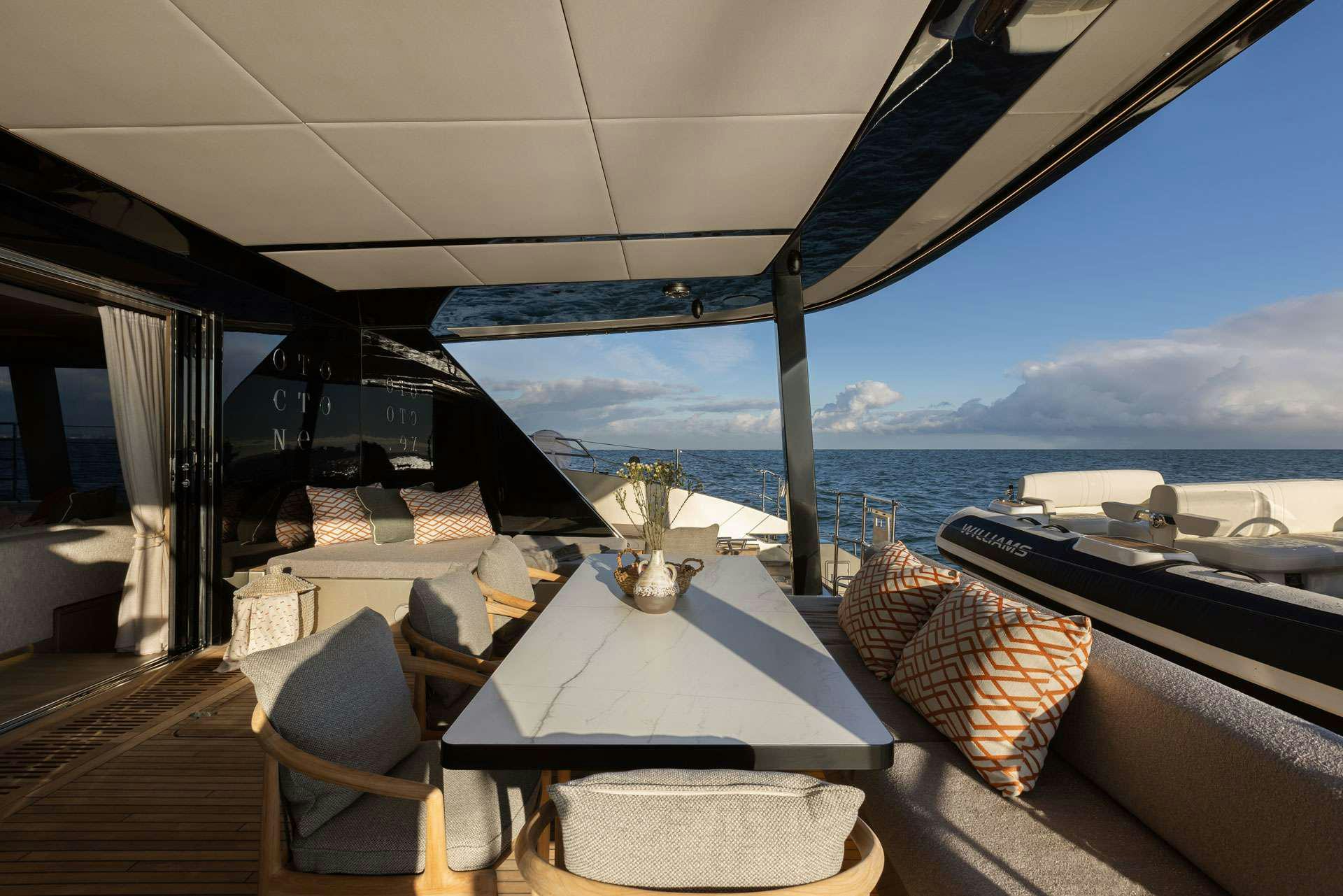 a boat on the water aboard OTOCTONE Yacht for Charter