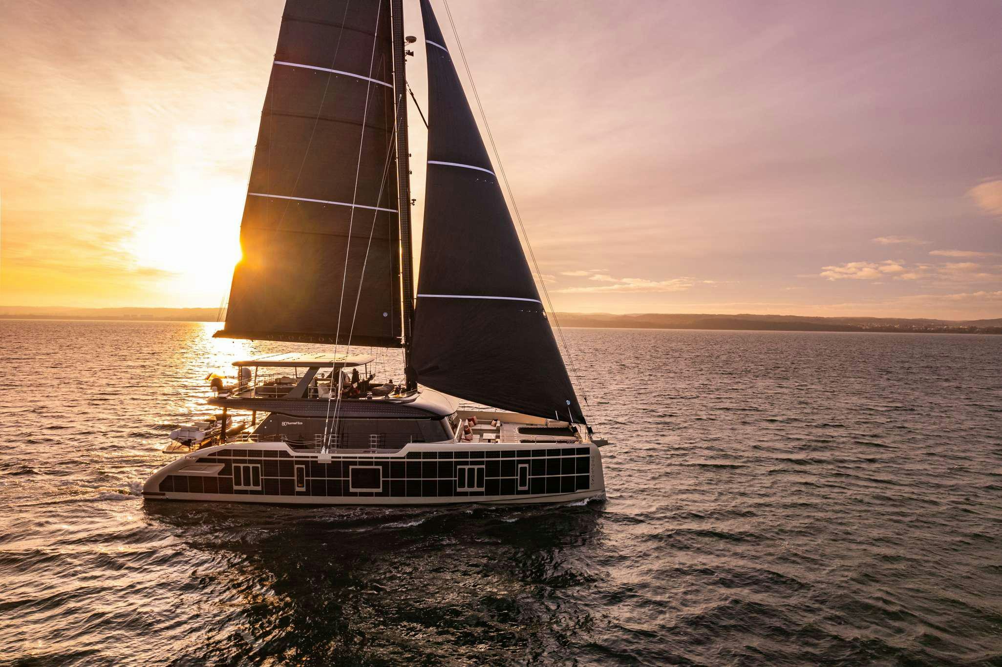 a sailboat in the water aboard OTOCTONE Yacht for Charter